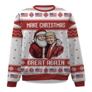 2025 Make Christmas Great Again President Christmas Ugly Sweater