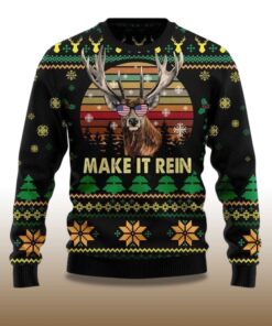 Alternative view of 2025 Make It Rein Ugly Christmas Sweater
