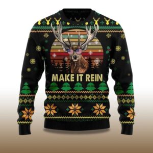 Alternative view of 2025 Make It Rein Ugly Christmas Sweater