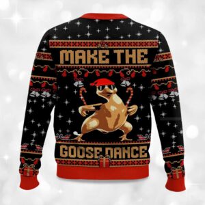 Alternative view of 2025 Make The Goose Dance Ugly Christmas Sweater