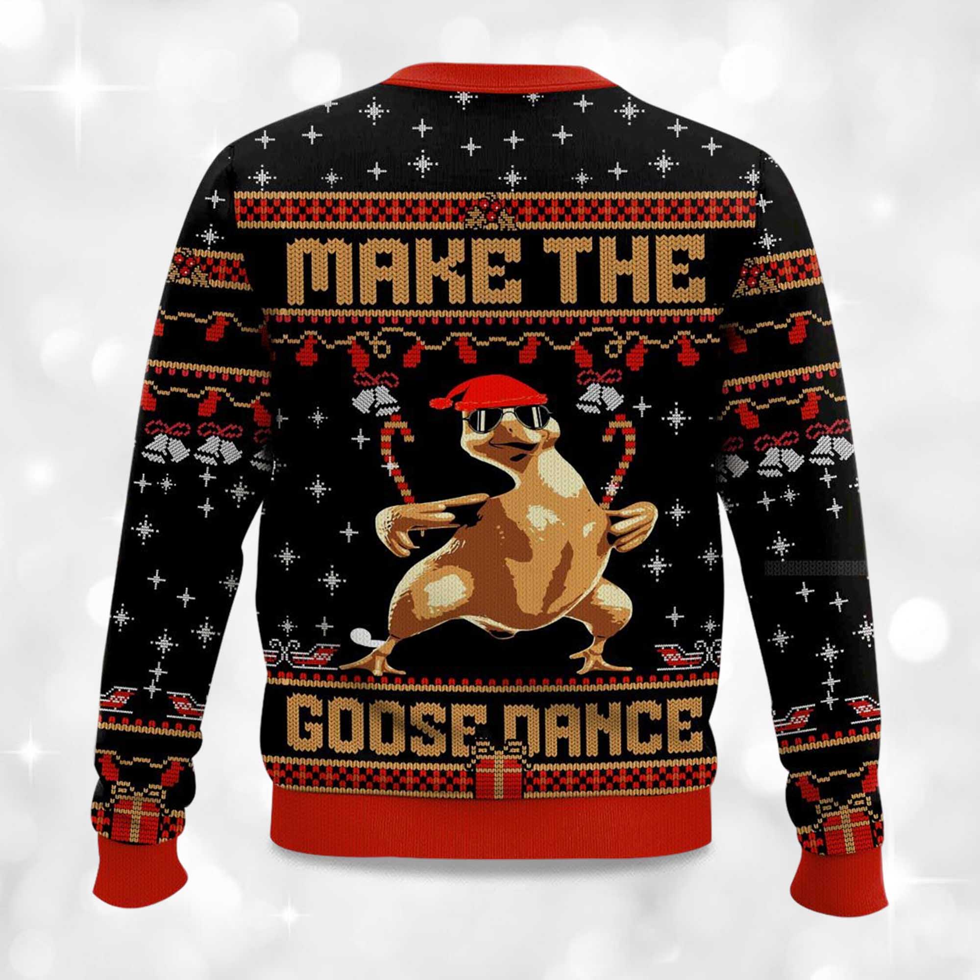 Alternative view of 2025 Make The Goose Dance Ugly Christmas Sweater