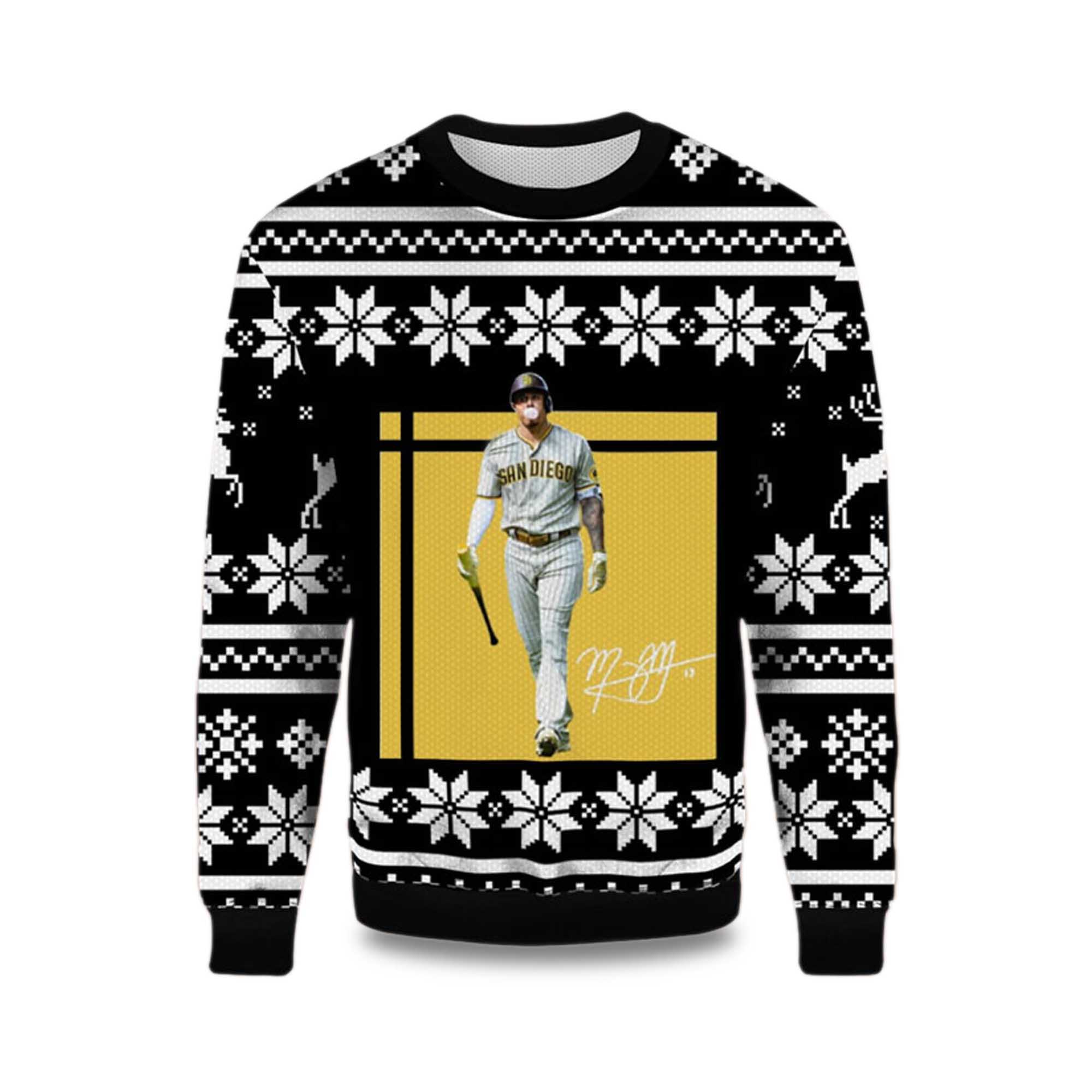 2025 Manny Machado San Diego Padres Ugly Christmas Sweater