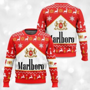 Alternative view of 2025 Marlboro Cigarette Ugly Christmas Sweater