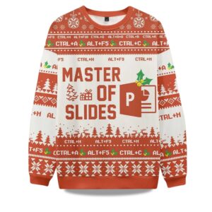 2025 Master Of Slides Powerpoint Ugly Christmas Sweater