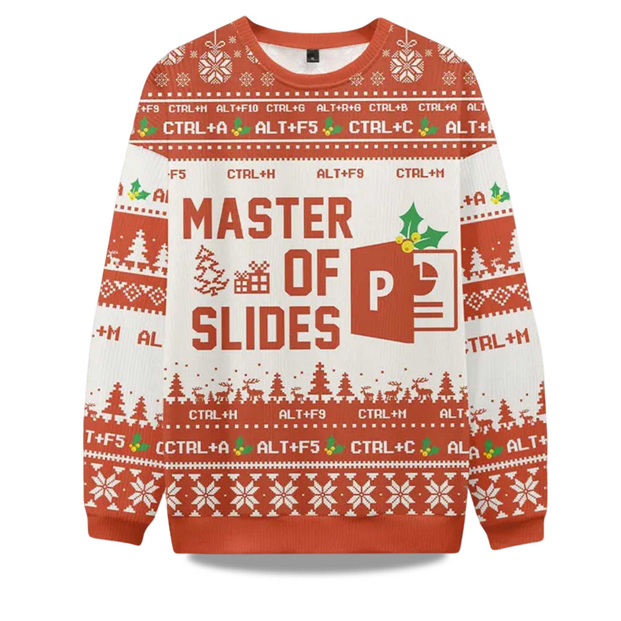 2025 Master Of Slides Powerpoint Ugly Christmas Sweater