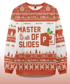 Alternative view of 2025 Master Of Slides Powerpoint Ugly Christmas Sweater