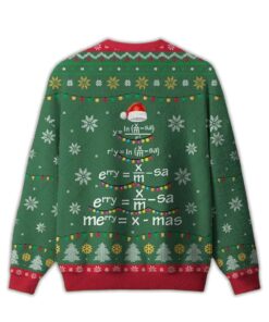 Alternative view of 2025 Math Merry Xmas Tree Green Ugly Christmas Sweater