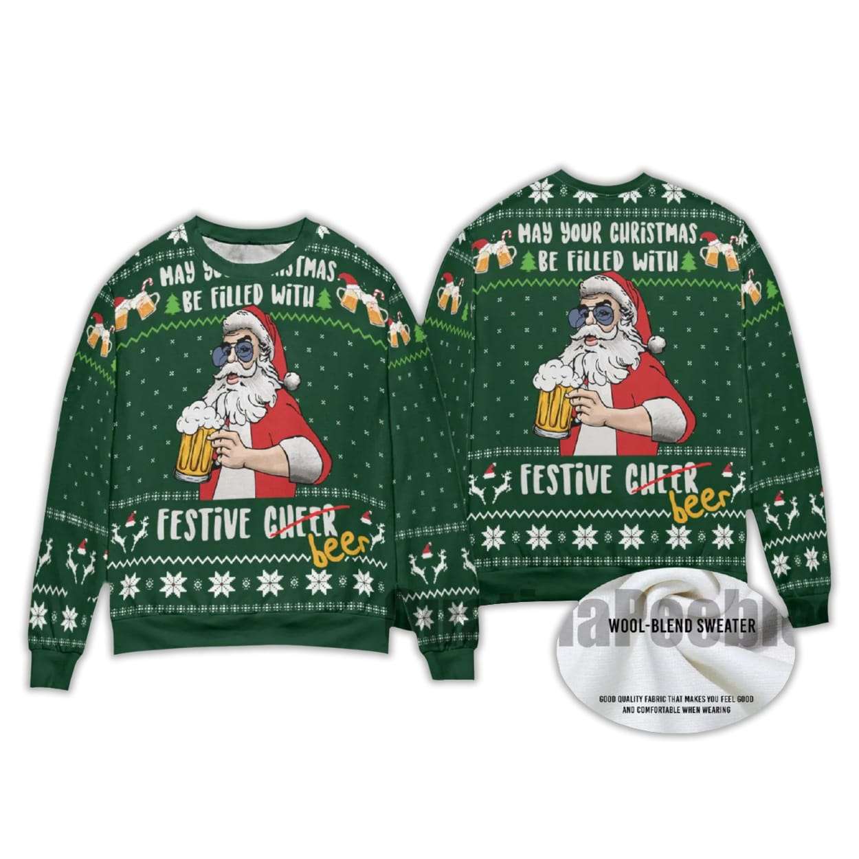 2025 May Your Christmas Be Filled With Festival Beer Christmas Sweater - Image 4