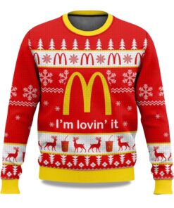 2025 McDonaldâ€™s I'm Lovin' It Ugly Christmas Sweater