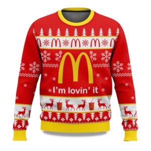 2025 McDonaldâ€™s I'm Lovin' It Ugly Christmas Sweater
