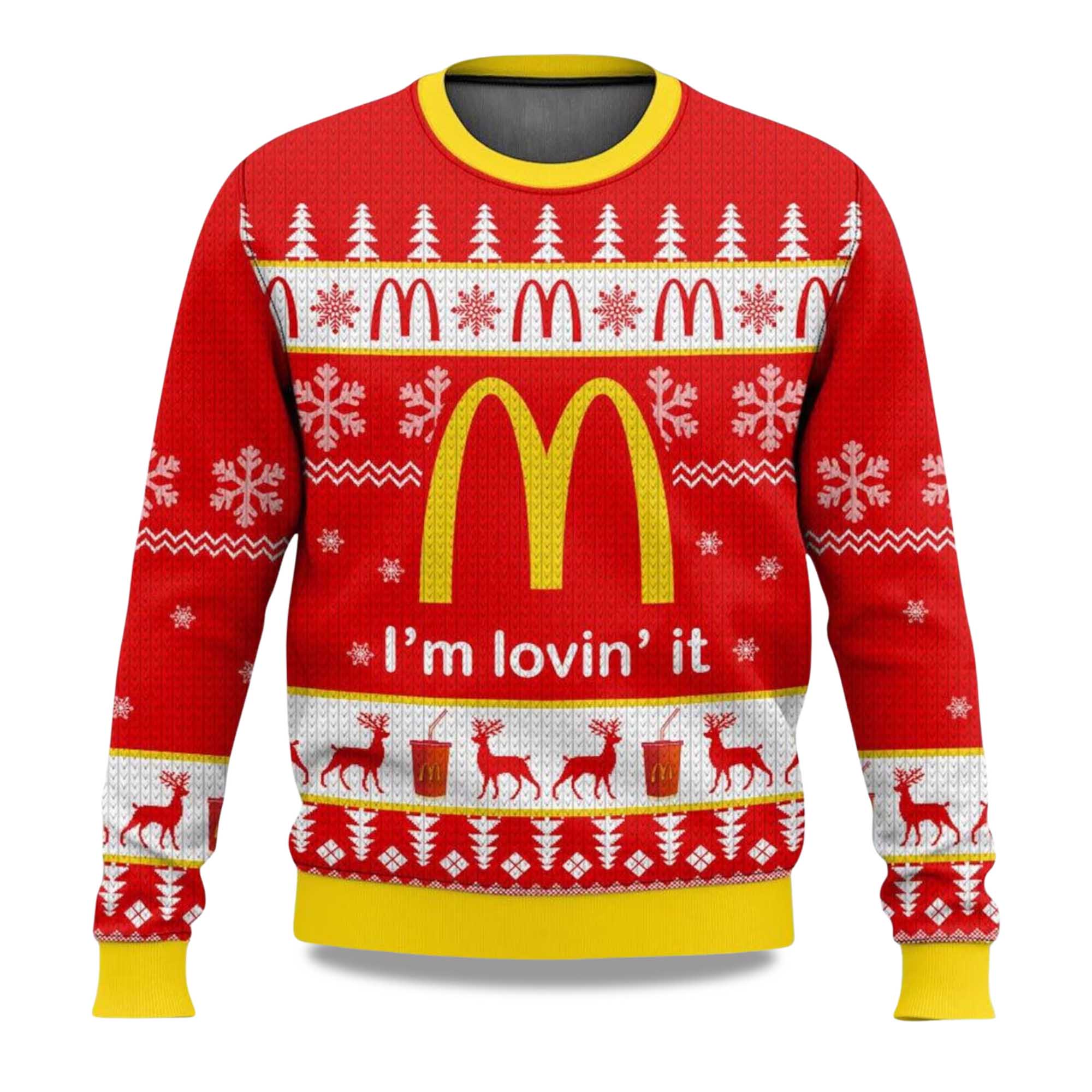 2025 McDonaldâ€™s I'm Lovin' It Ugly Christmas Sweater