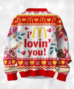 Alternative view of 2025 McDonaldâ€™s Iâ€™M Loving You 2025 Christmas Ugly Sweater