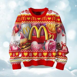 2025 McDonaldâ€™s Iâ€™M Loving You 2025 Christmas Ugly Sweater