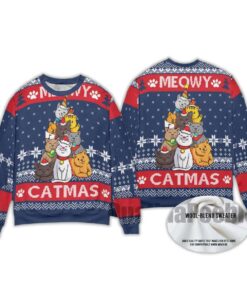 2025 Meowy Catmas Ugly Christmas Sweater