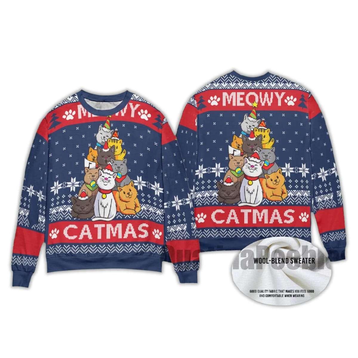 2025 Meowy Catmas Ugly Christmas Sweater