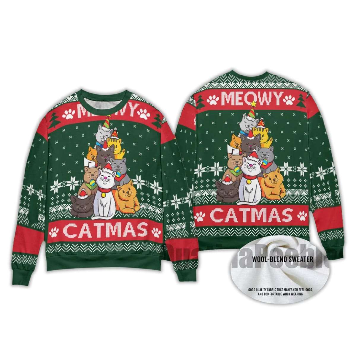 Alternative view of 2025 Meowy Catmas Ugly Christmas Sweater