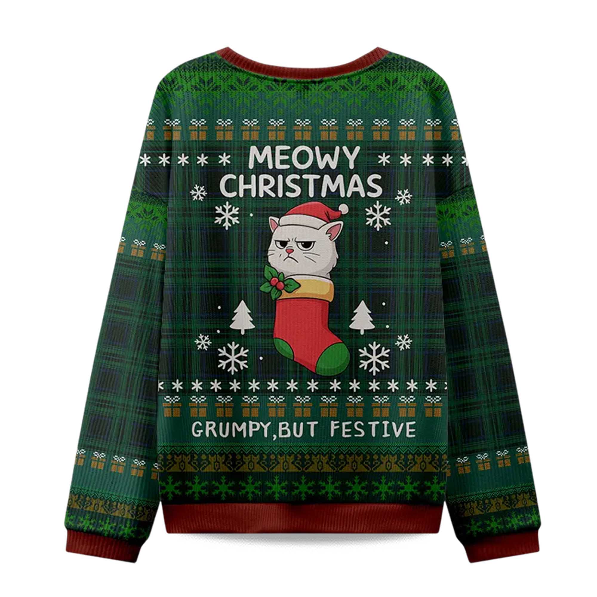 2025 Meowy Festive Christmas Ugly Sweater