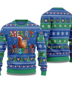 Alternative view of 2025 Merry Christmas Chicken Ugly Christmas Sweater