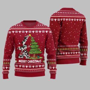 Alternative view of 2025 Merry Christmas Cow Ugly Christmas Sweater - Grishko.com