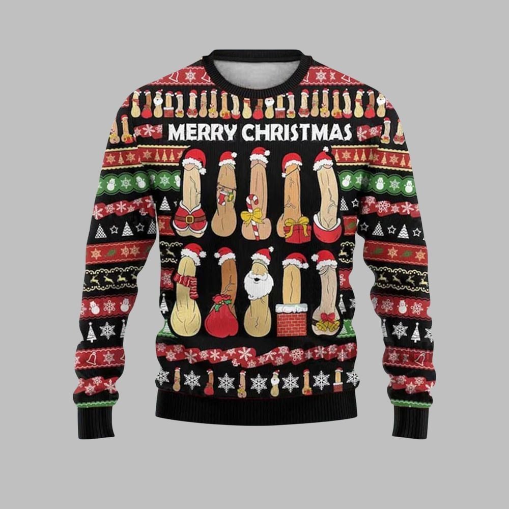 Alternative view of 2025 Merry Christmas Dirty Ugly Christmas Sweater - Grishko.com