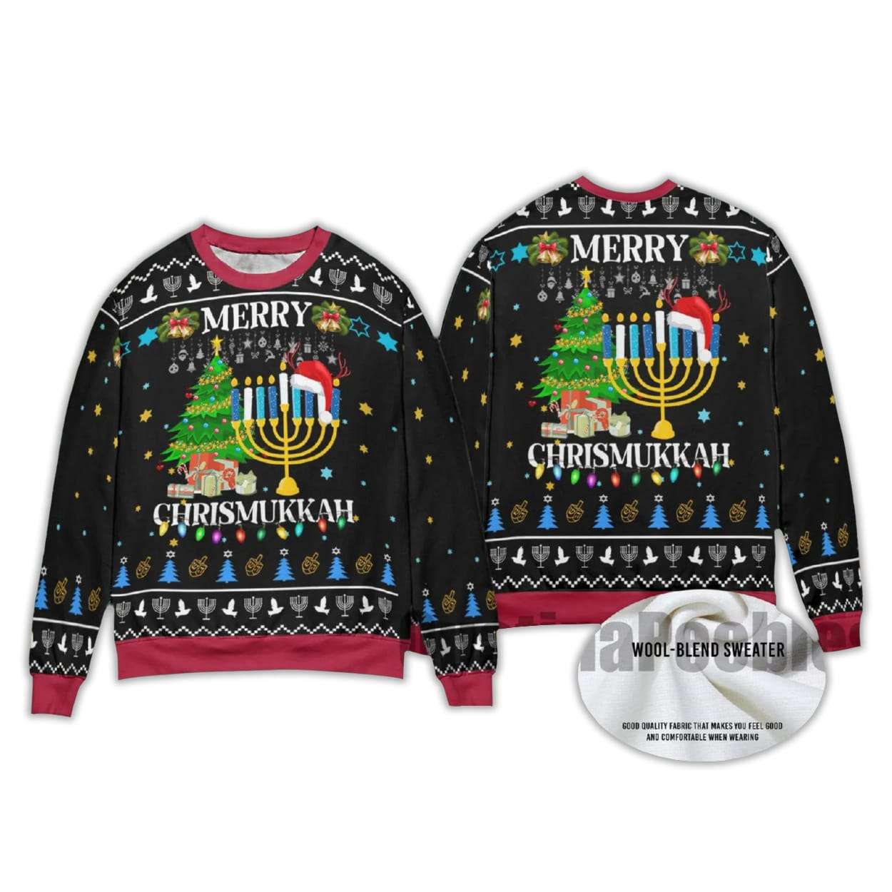 Alternative view of 2025 Merry Christmas Hanukkah Ugly Sweater