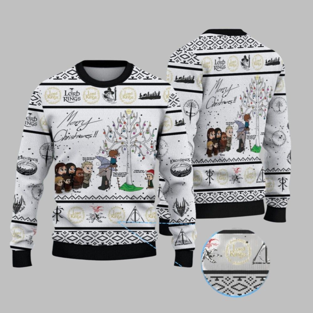 2025 Merry Christmas The Lord Of The Rings Ugly Sweater - Grishko.com