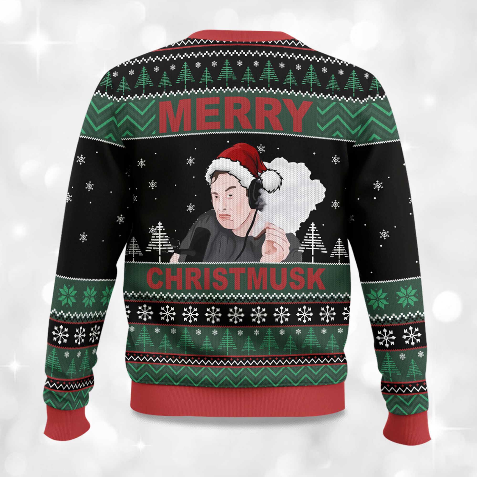 Alternative view of 2025 Merry Christmusk Elon Musk Ugly Christmas Sweater