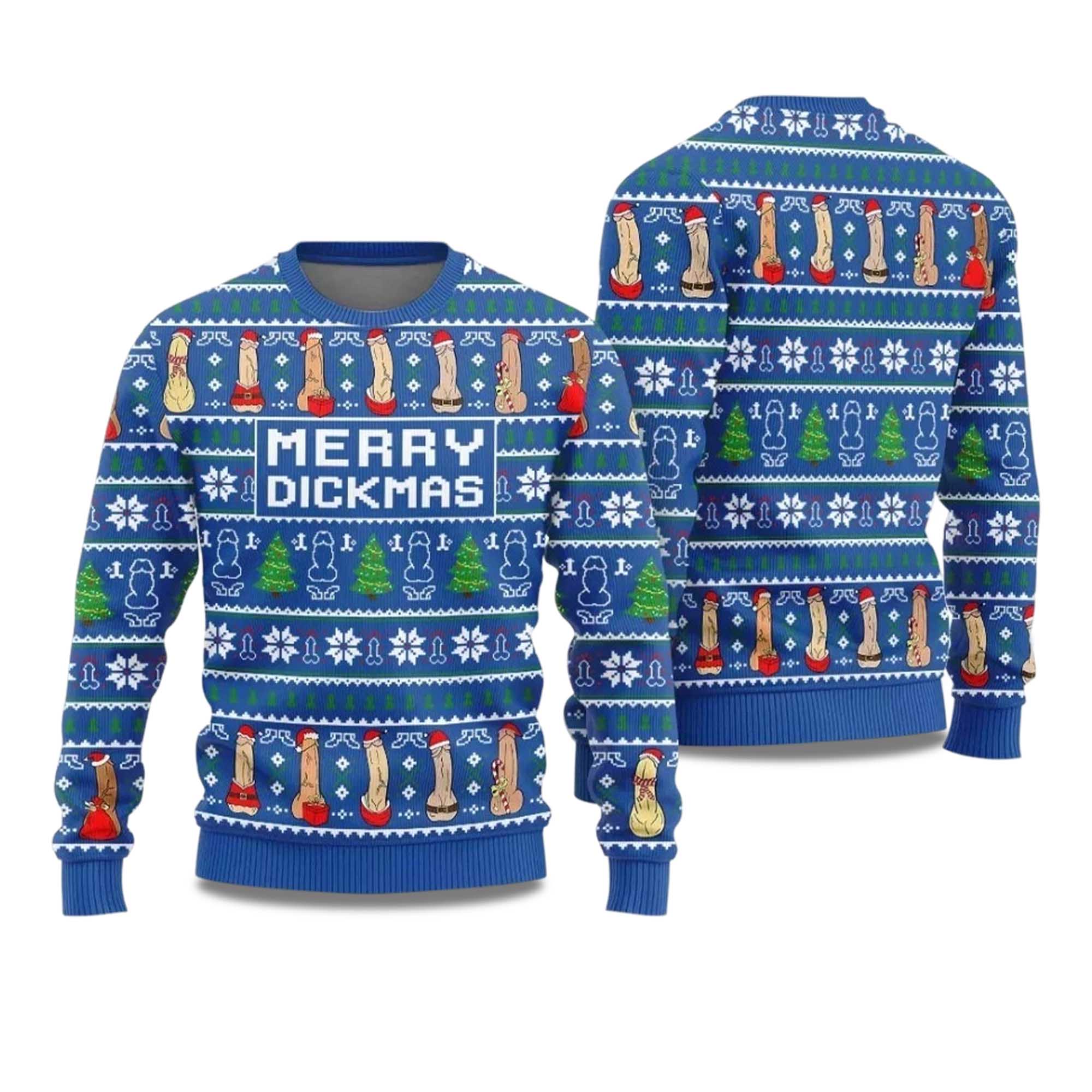 2025 Merry Dickmas Ugly Christmas Sweater