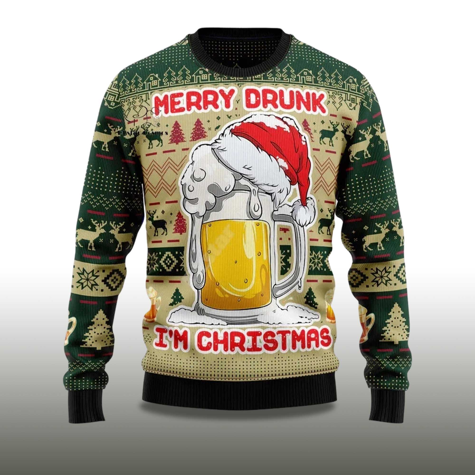 Alternative view of 2025 Merry Drunk I'm Christmas Ugly Sweater