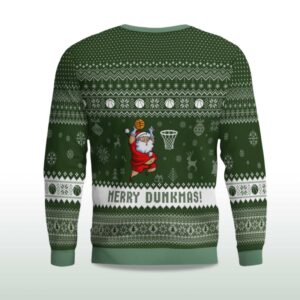 Alternative view of 2025 Merry Dunkmas Basketball Ugly Christmas Sweater