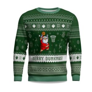 2025 Merry Dunkmas Basketball Ugly Christmas Sweater