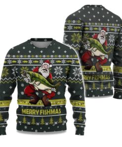 2025  Merry Fishmas Ugly Christmas Sweater