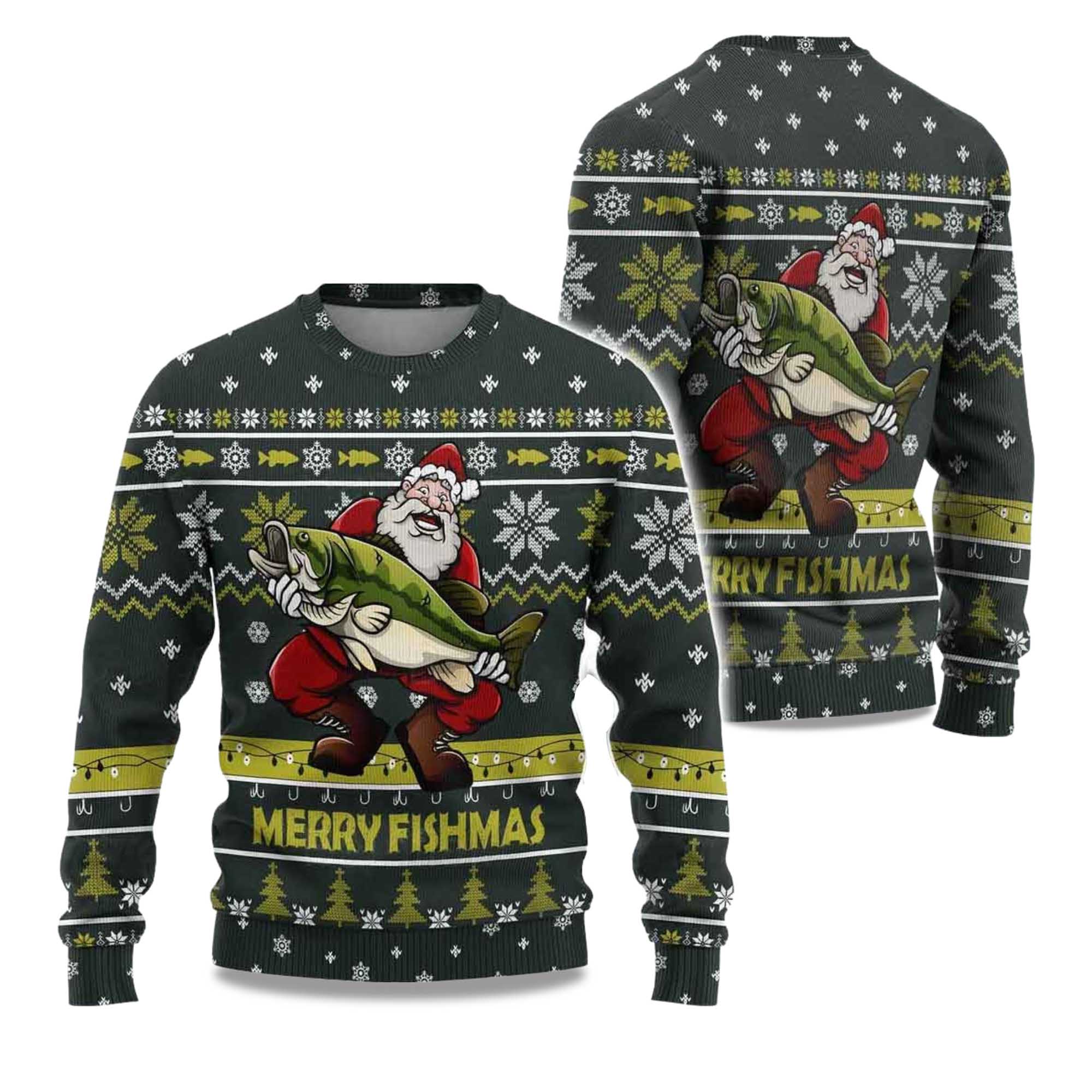 2025  Merry Fishmas Ugly Christmas Sweater