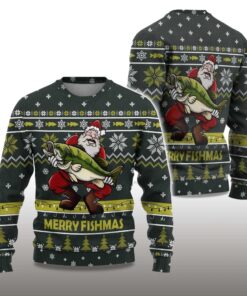 Alternative view of 2025  Merry Fishmas Ugly Christmas Sweater