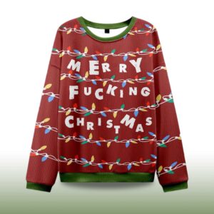 Alternative view of 2025 Merry Fucking Christmas Ugly Christmas Sweater