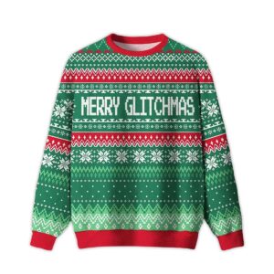 2025 Merry Glitchmas Ugly Christmas Sweater
