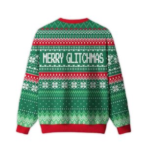 Alternative view of 2025 Merry Glitchmas Ugly Christmas Sweater
