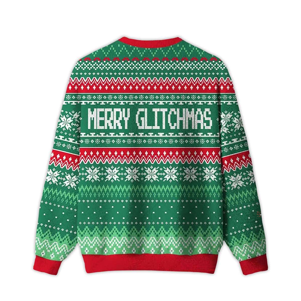 Alternative view of 2025 Merry Glitchmas Ugly Christmas Sweater