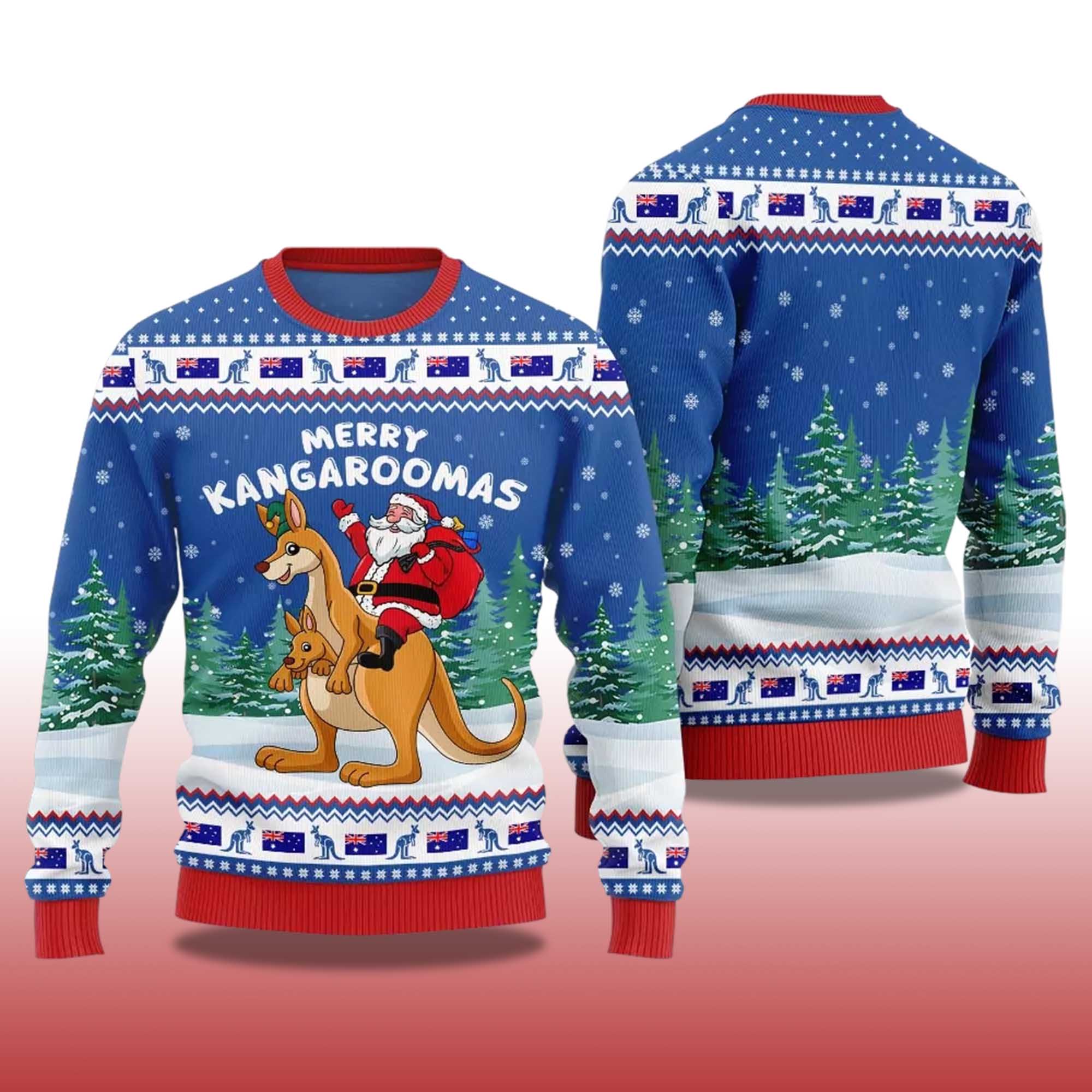 Alternative view of 2025 Merry Kangaroomas Ugly Christmas Sweater