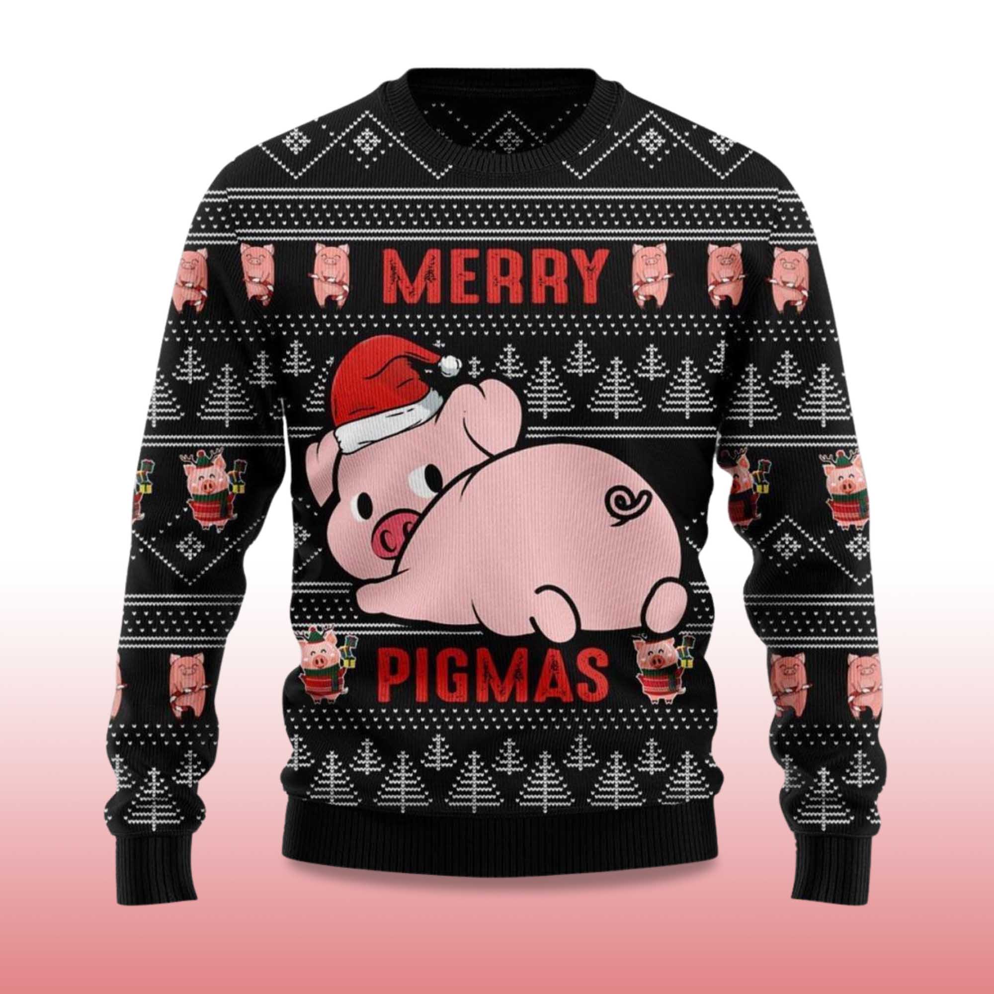 Alternative view of 2025 Merry Pigmas Ugly Christmas Sweater