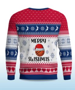 Alternative view of 2025 Merry Swishmas Basketball Ugly Christmas Sweater