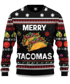 2025 Merry Tacomas Ugly Christmas Sweater