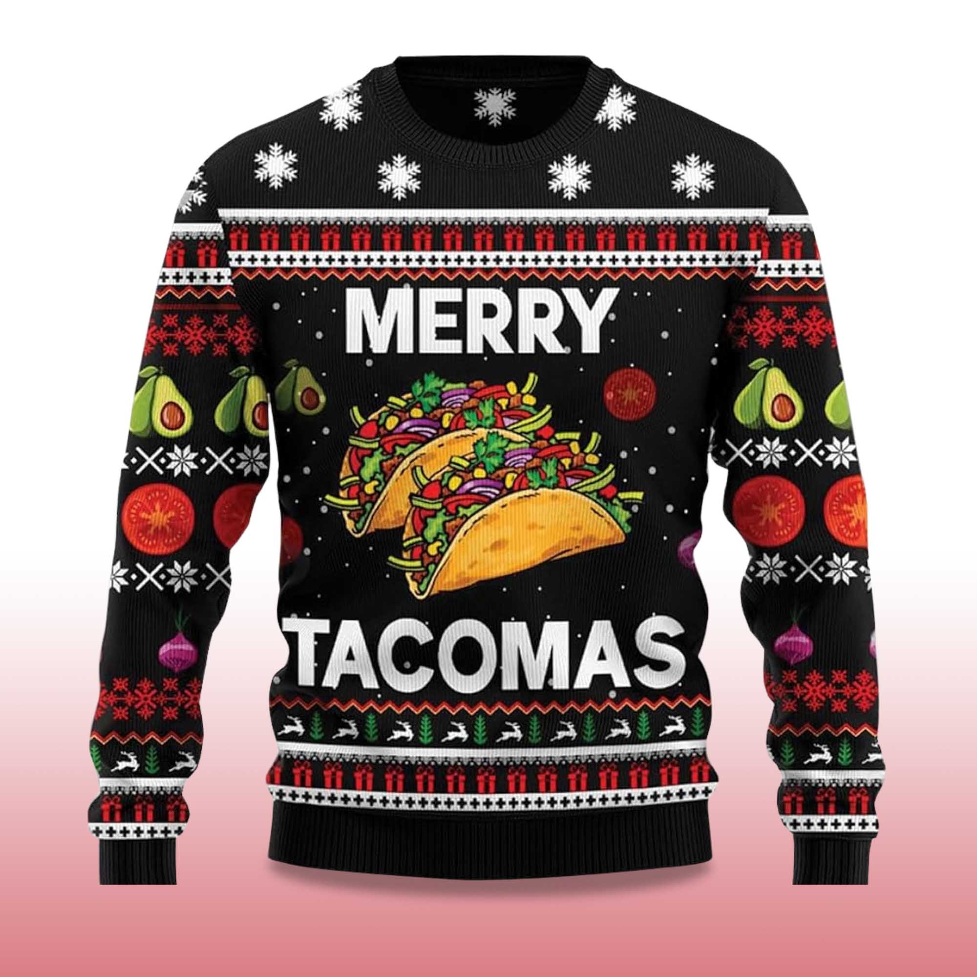 Alternative view of 2025 Merry Tacomas Ugly Christmas Sweater