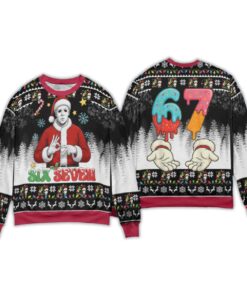 2025 Michael Myers Six Seven Christmas Ugly Sweater