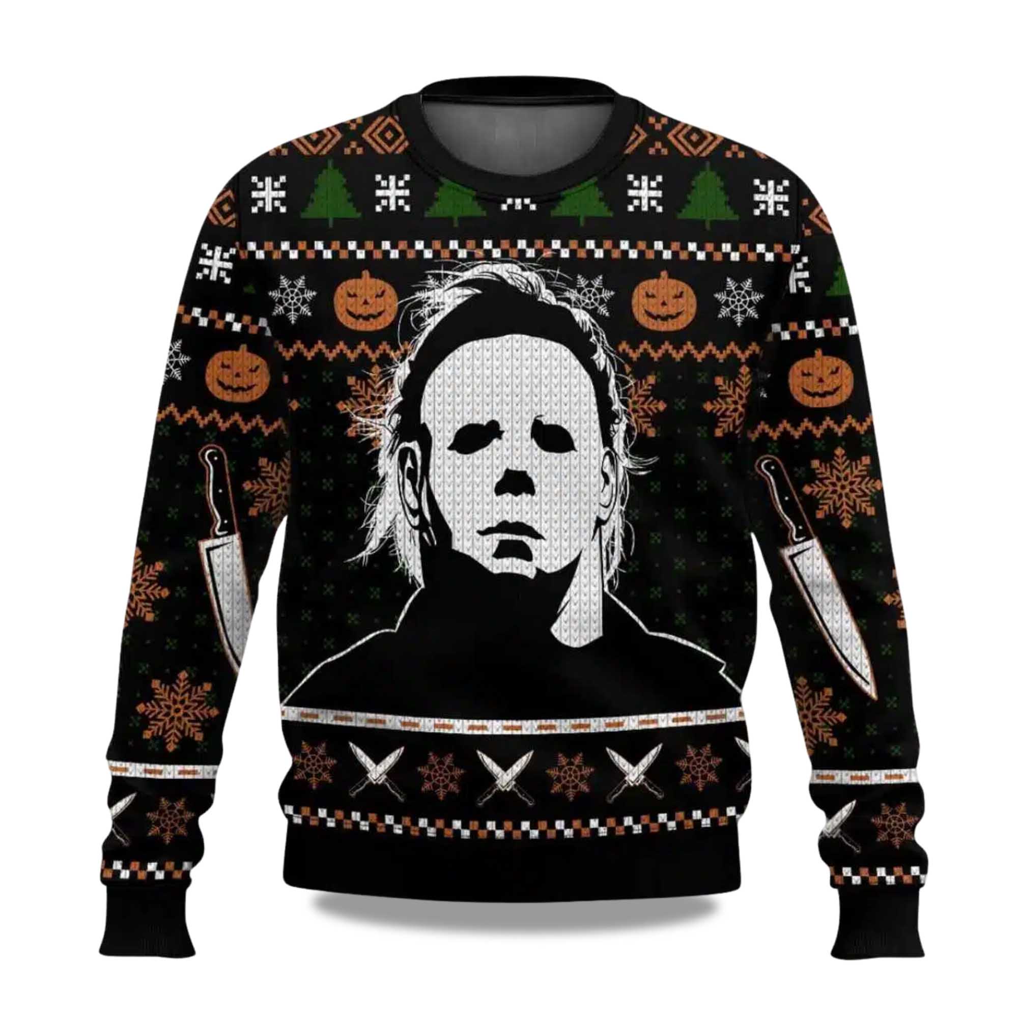 2025 Michael Myers Ugly Christmas Sweater