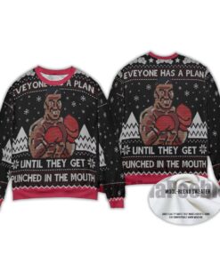 2025 Mike Tyson Everyone Has A Plan Until They Get Punched In The Mouth Ugly Christmas Sweater
