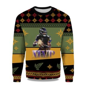 2025 MVP Lamar Jacksonâ€™s Ugly Christmas Sweater