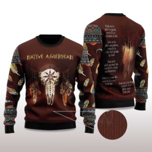 Alternative view of 2025 Native Skull Ugly Christmas Sweater