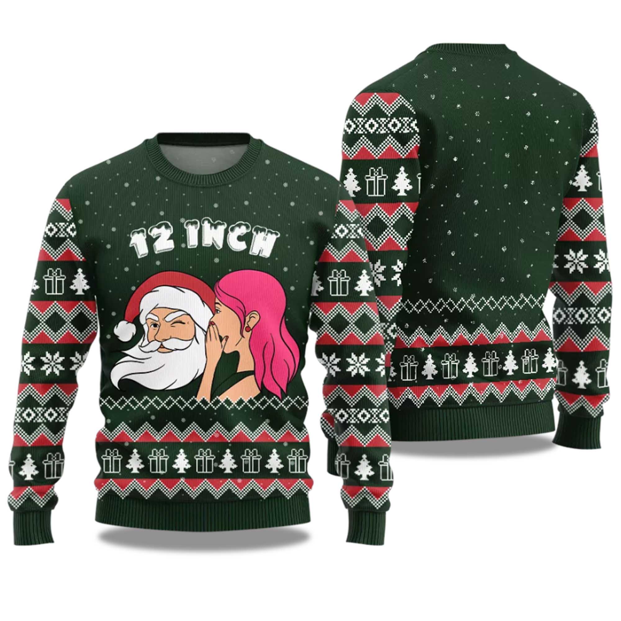 2025 Naughty Santa 12 Inch Surprise Ugly Christmas Sweater