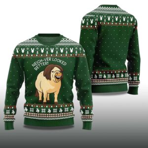 Alternative view of 2025 Neigh-Ver Looked Better Ugly Christmas Sweater